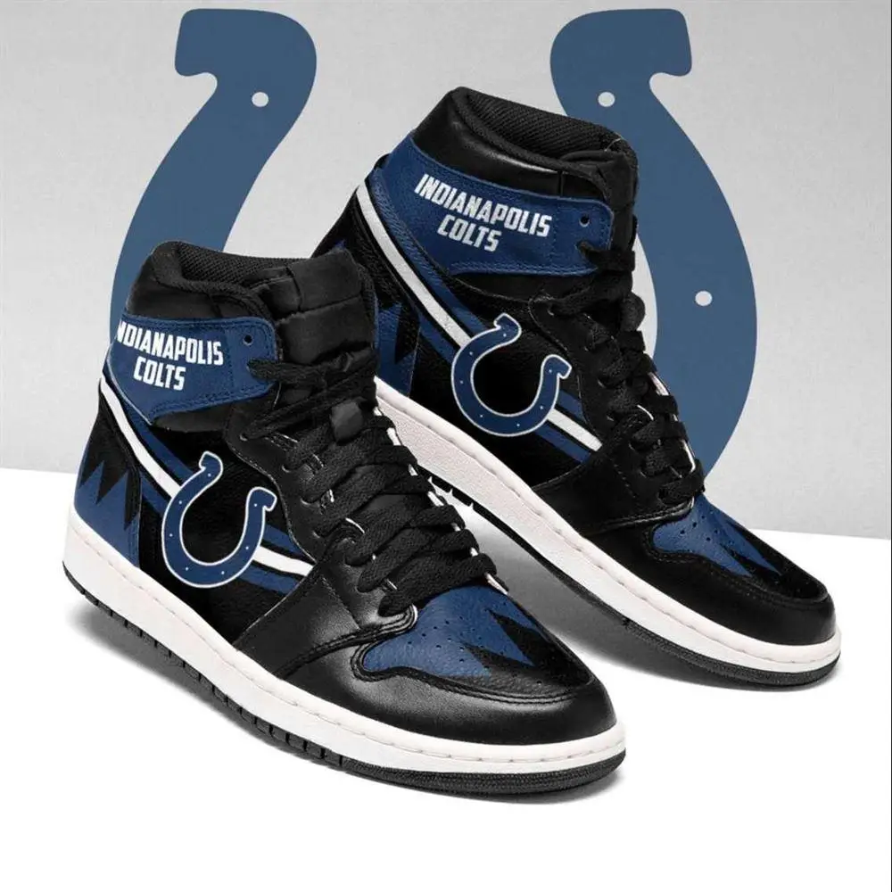 NFL Indianapolis Colts NFL Black Navy JD1 Boot Sneakers Shoes