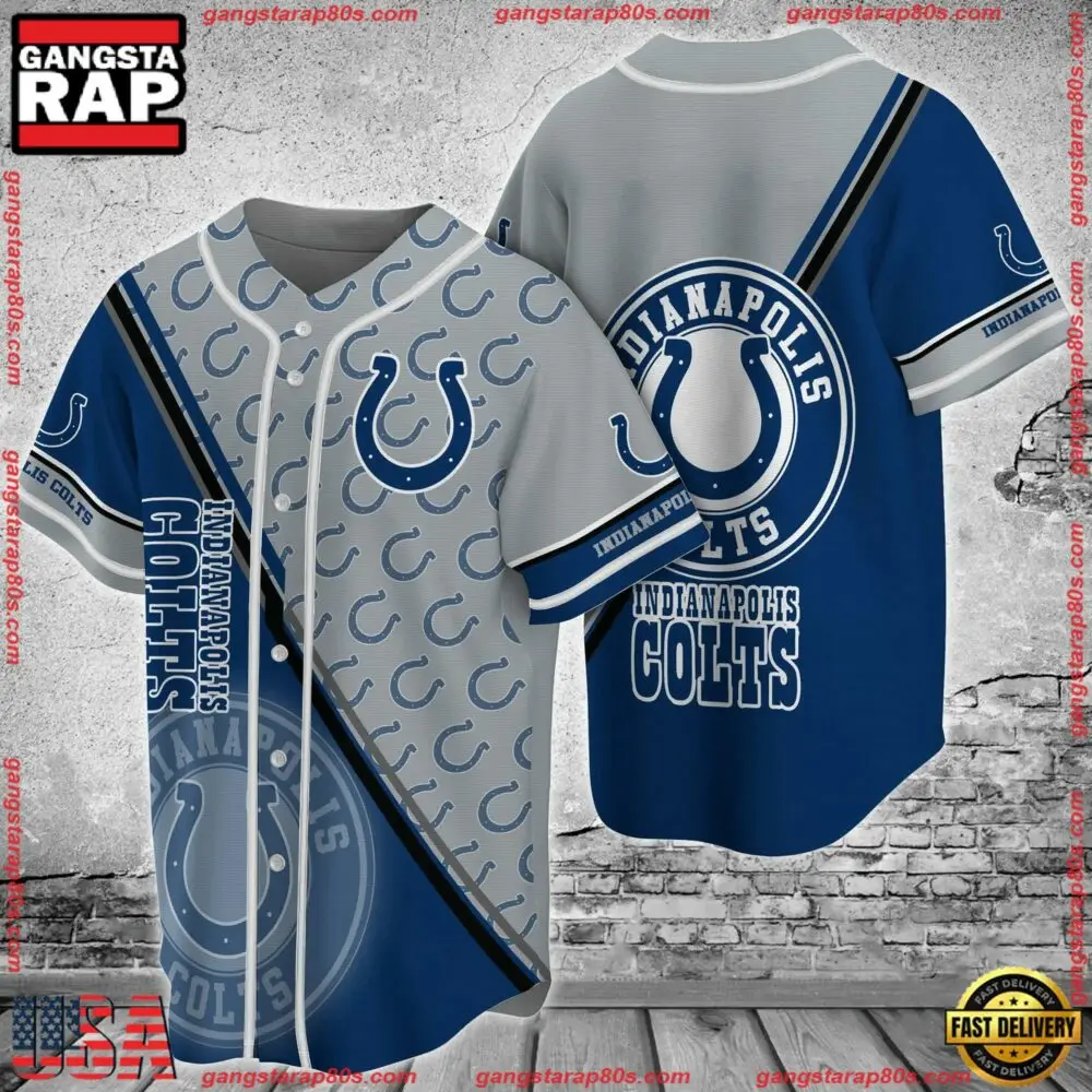 NFL Indianapolis Colts Sports Apparel New Design Baseball Jersey Shirt