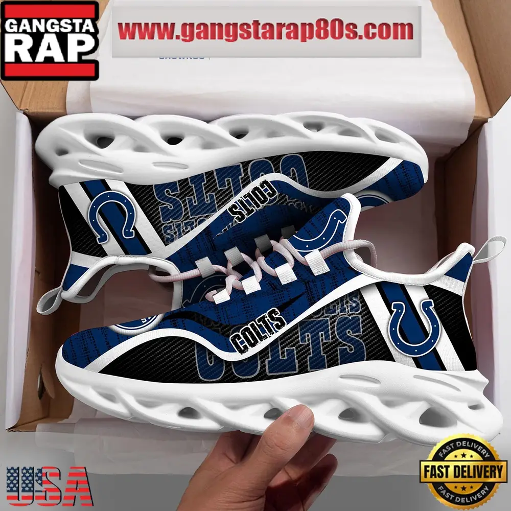 NFL Indianapolis Colts Unique Design Max Soul Shoes Running Sneakers