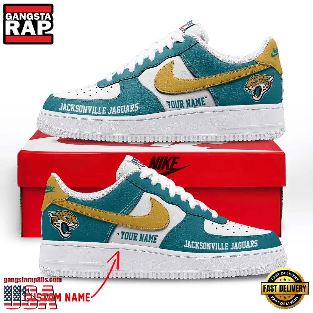 NFL Jacksonville Jaguars New Design Custom Air Force 1 Running Sneakers Shoes