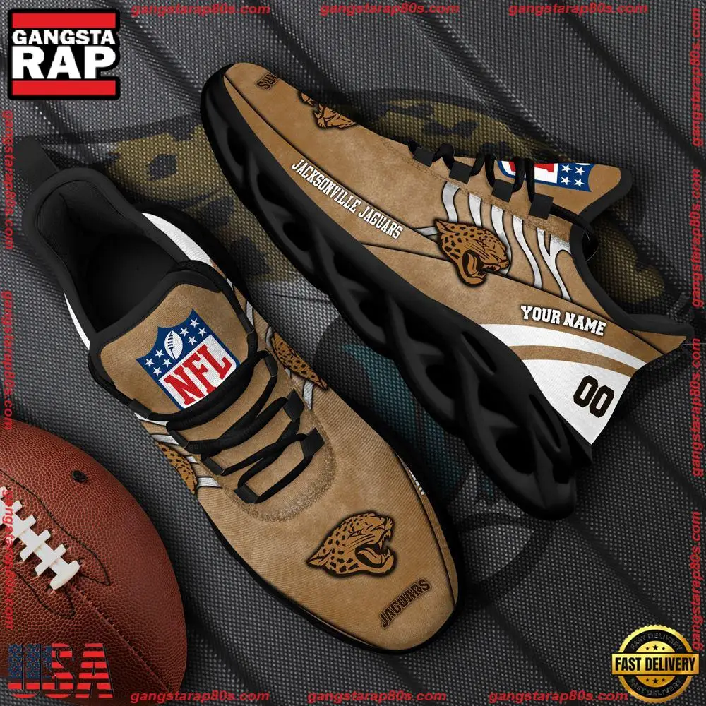 NFL Jacksonville Jaguars New Design Max Soul Shoes, Running Sneakers