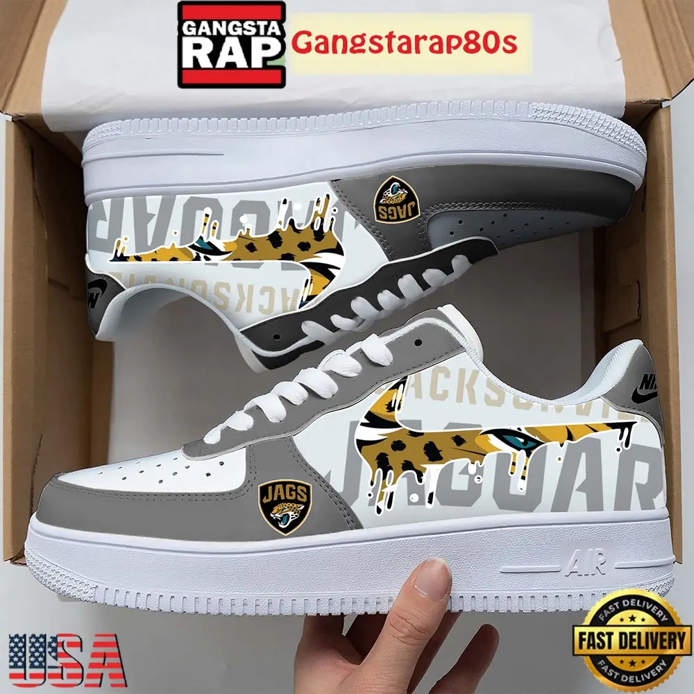 NFL Jacksonville Jaguars Team Logo Unique Air Force 1 Shoes Running Sneakers NFL Jacksonville Jaguars Team Logo Unique Air Force 1 Shoes Running Sneakers - Image 1