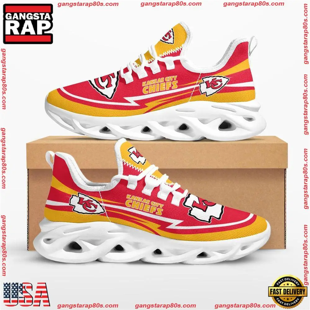 NFL Kansas City Chiefs Are Coming Curves Max Soul Shoes Running Sneakers