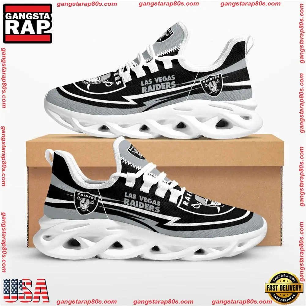 NFL Las Vegas Raiders Are Coming Curves Max Soul Shoes Running Sneakers