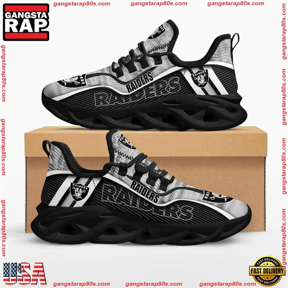 NFL Las Vegas Raiders Jumpstart Max Soul Shoes Running Sneakers Running Sneakers NFL Las Vegas Raiders Jumpstart Max Soul Shoes Running Sneakers Running Sneakers - Image 1