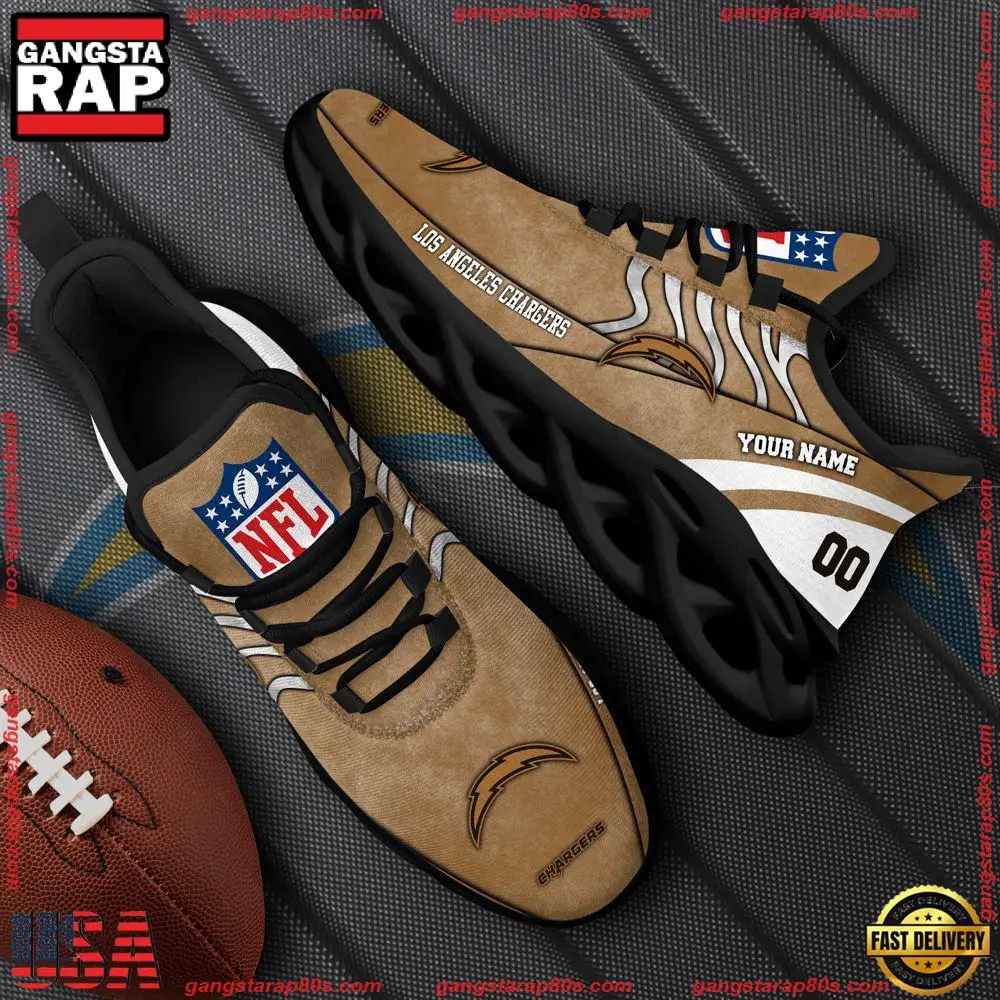 NFL Los Angeles Chargers New Design Max Soul Shoes, Running Sneakers