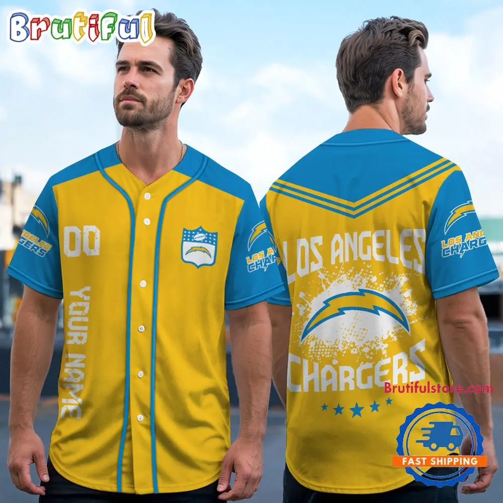 NFL Los Angeles Chargers Personalized Baseball Jersey