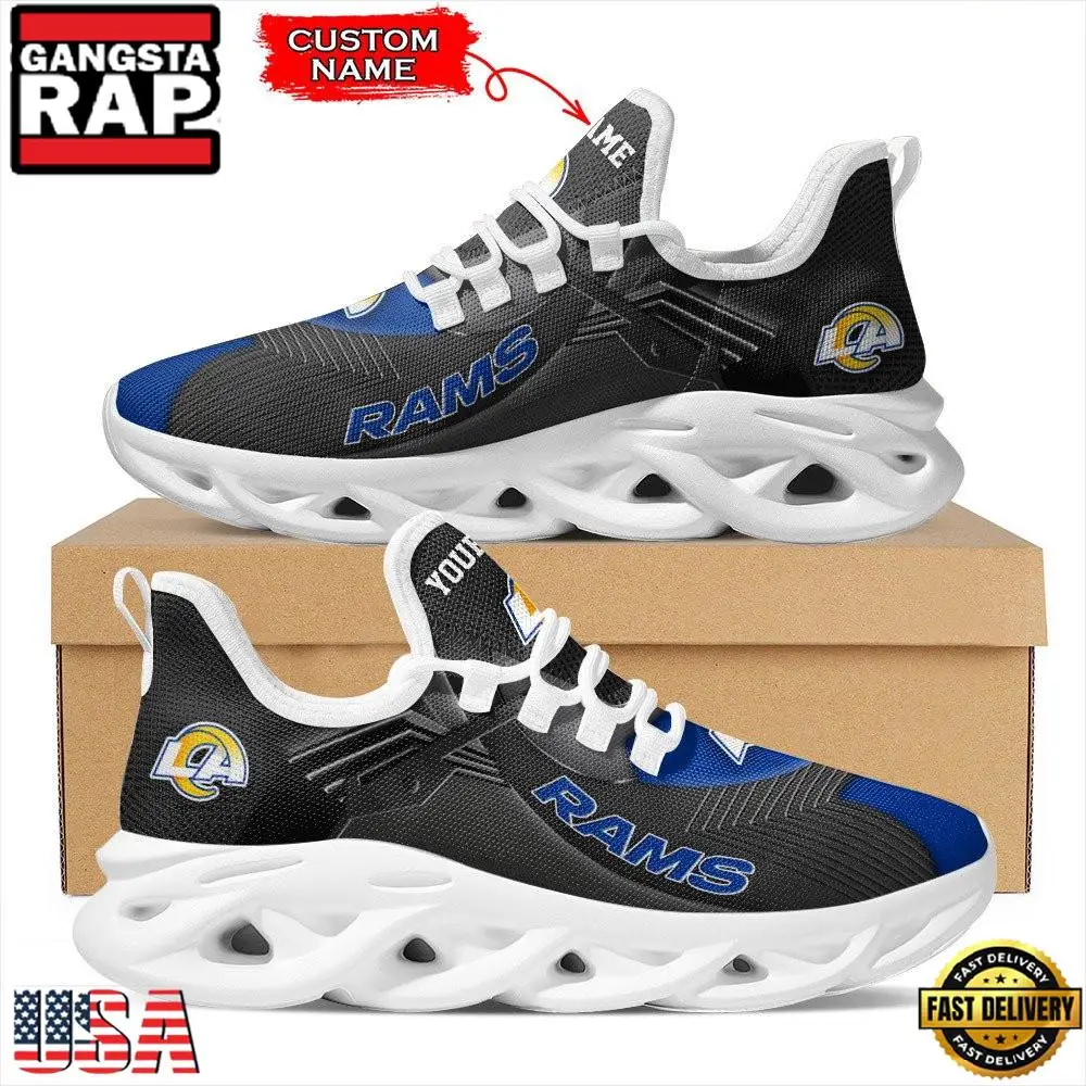 NFL Los Angeles Rams Sport Football New Design Max Soul Shoes Running Sneakers NFL Los Angeles Rams Sport Football New Design Max Soul Shoes Running Sneakers - Image 1