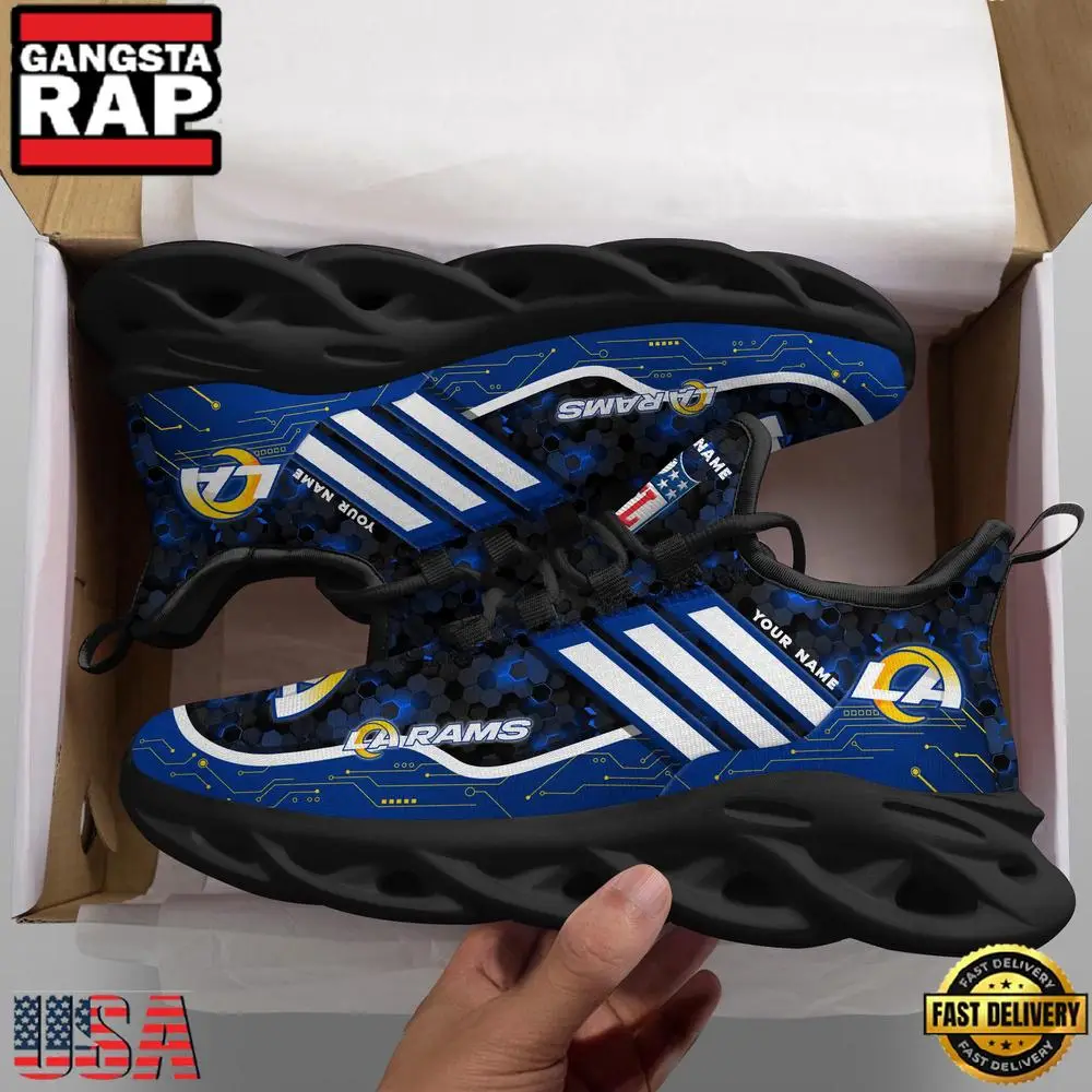 NFL Los Angeles Rams Team New Design Max Soul Shoes Running Sneakers