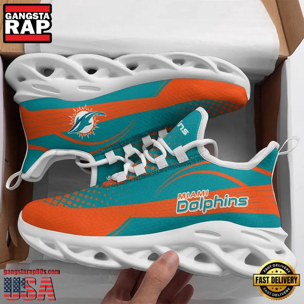 NFL Miami Dolphins New Design 2025 Max Soul Shoes Running Sneakers