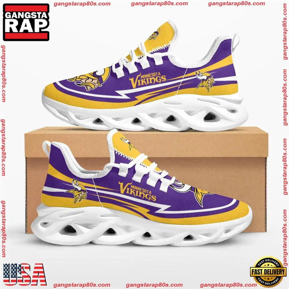 NFL Minnesota Vikings Are Coming Curves Max Soul Shoes Running Sneakers