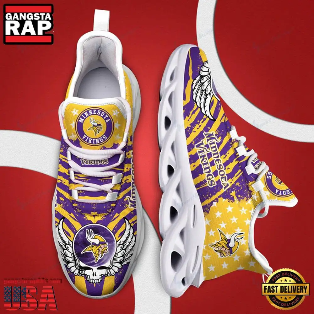 NFL Minnesota Vikings Max Soul Shoes Running Sneakers New Designer