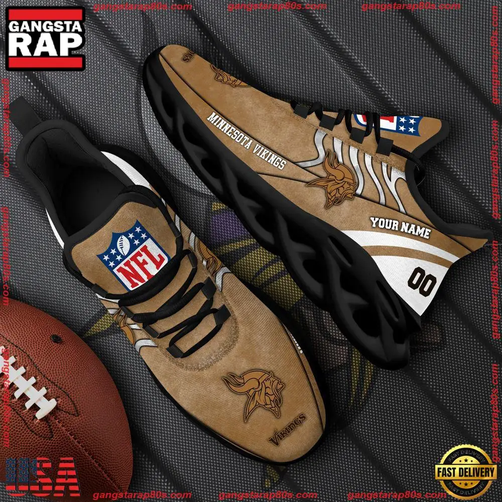 NFL Minnesota Vikings New Design Max Soul Shoes, Running Sneakers