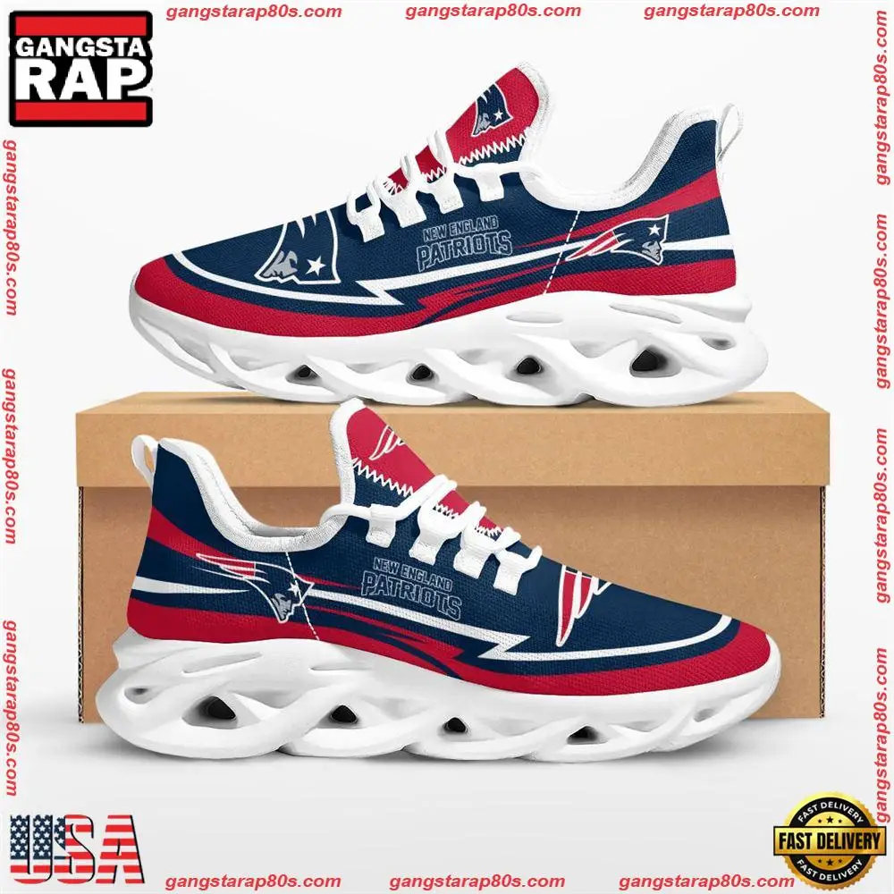 NFL New England Patriots Are Coming Curves Max Soul Shoes Running Sneakers