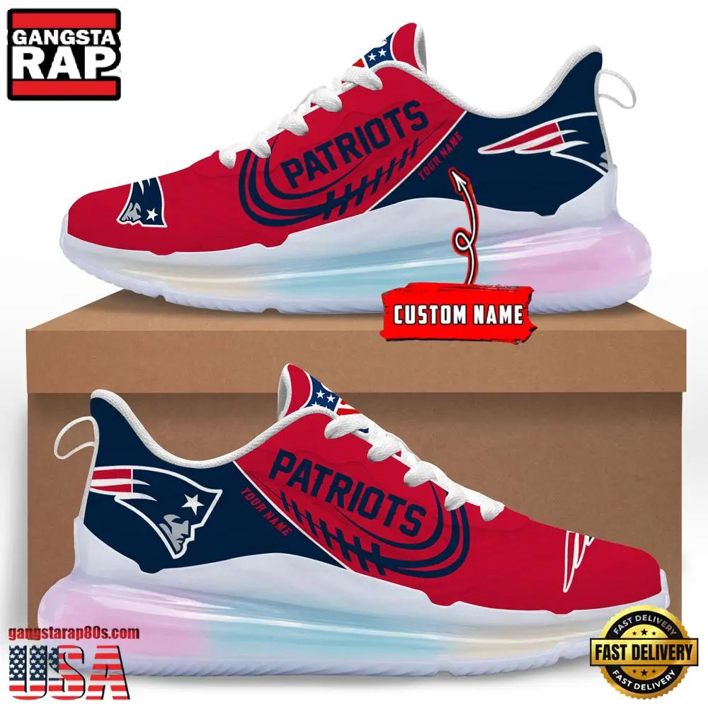 NFL New England Patriots Custom Rainbow Atmospheric Air Force 1 Sneaker Shoes NFL New England Patriots Custom Rainbow Atmospheric Air Force 1 Sneaker Shoes - Image 1