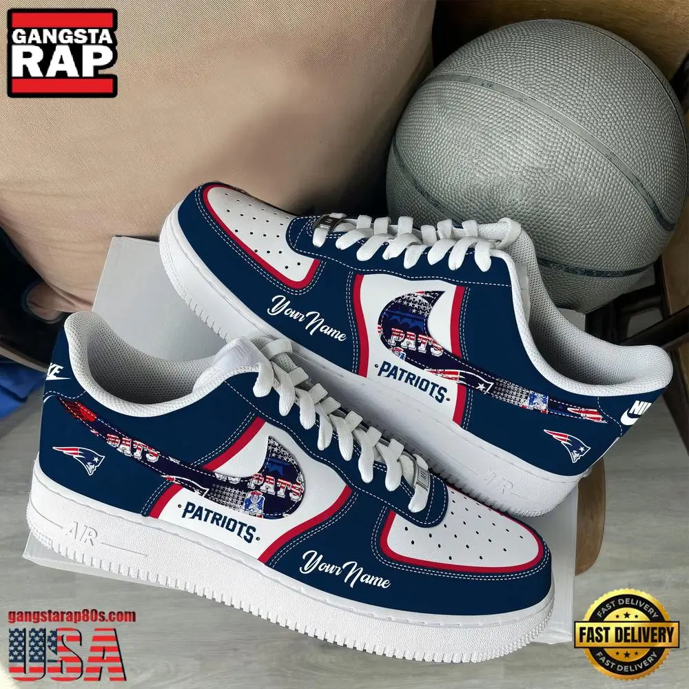 NFL New England Patriots Logo Team Limited Edition New Design Custom Air Force 1 Shoes