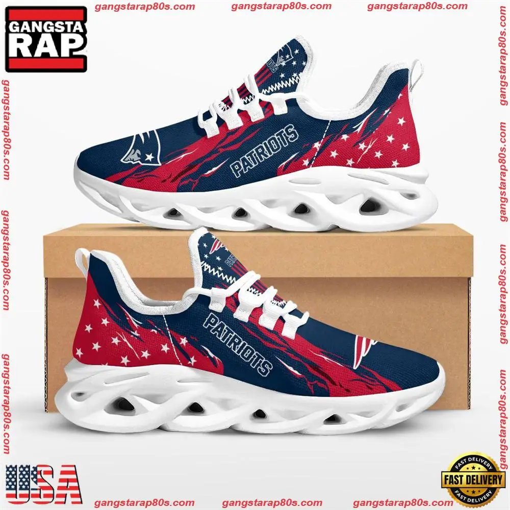 NFL New England Patriots Stars and Stripes Max Soul Shoes Running Sneakers Running Sneakers