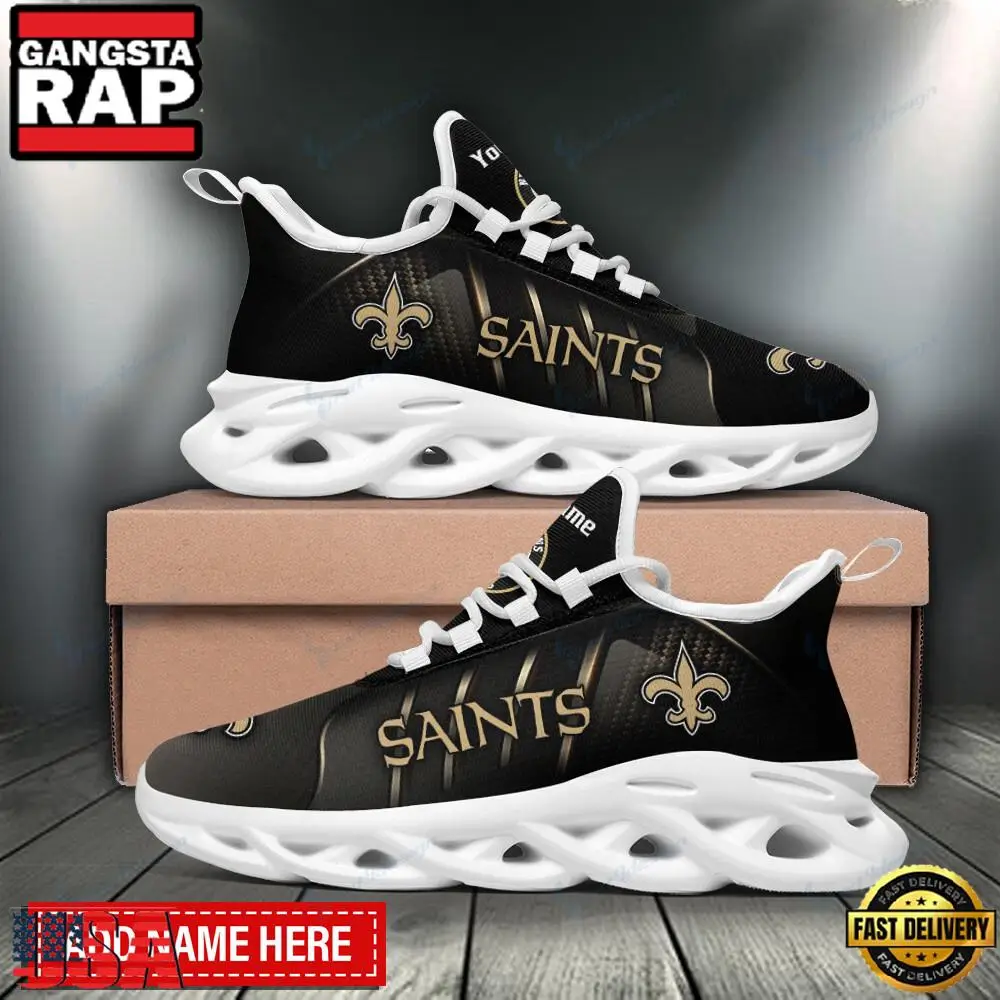 NFL New Orleans Saints Football Pattern New Design Max Soul Shoes Running Sneakers
