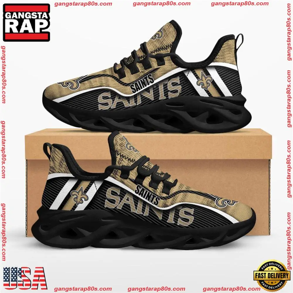 NFL New Orleans Saints Jumpstart Max Soul Shoes Running Sneakers Running Sneakers NFL New Orleans Saints Jumpstart Max Soul Shoes Running Sneakers Running Sneakers - Image 1