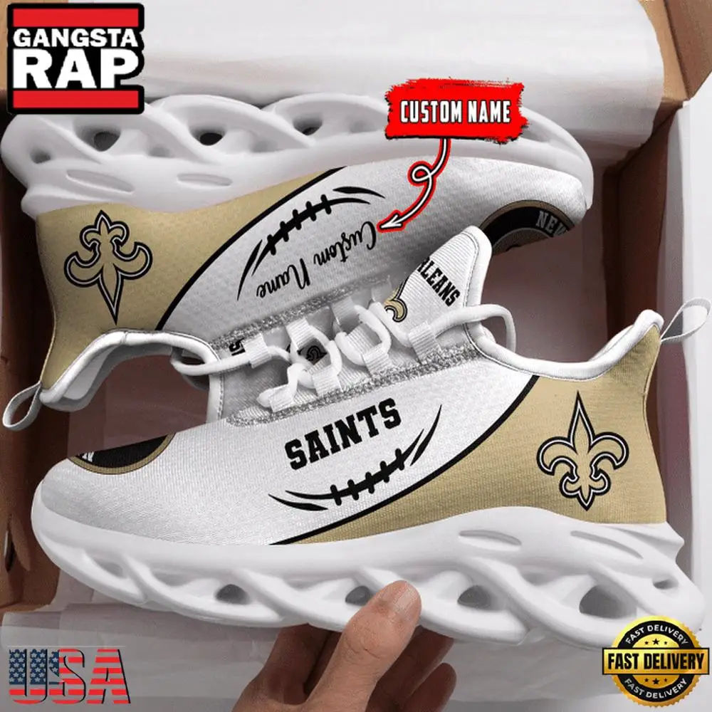 NFL New Orleans Saints Sport Football New Design Max Soul Shoes Running Sneakers