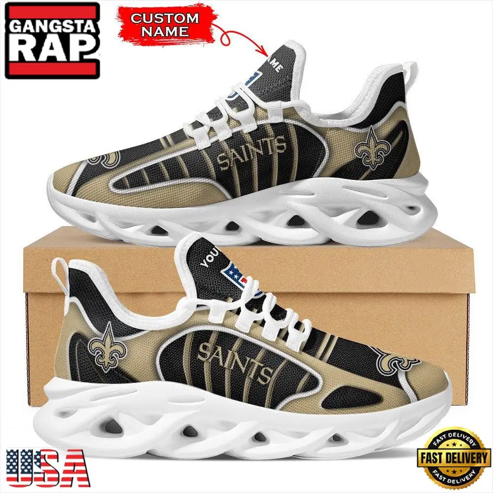 NFL New Orleans Saints Team Pattern New Design Max Soul Shoes Running Sneakers