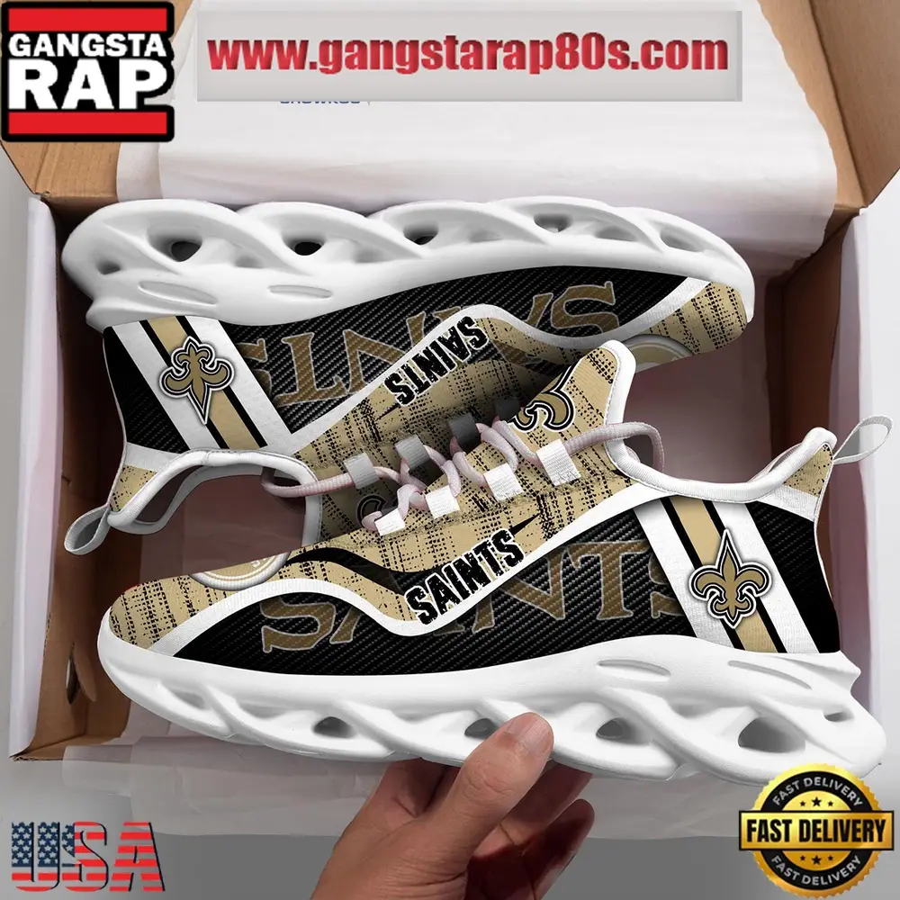 NFL New Orleans Saints Unique Design Max Soul Shoes Running Sneakers