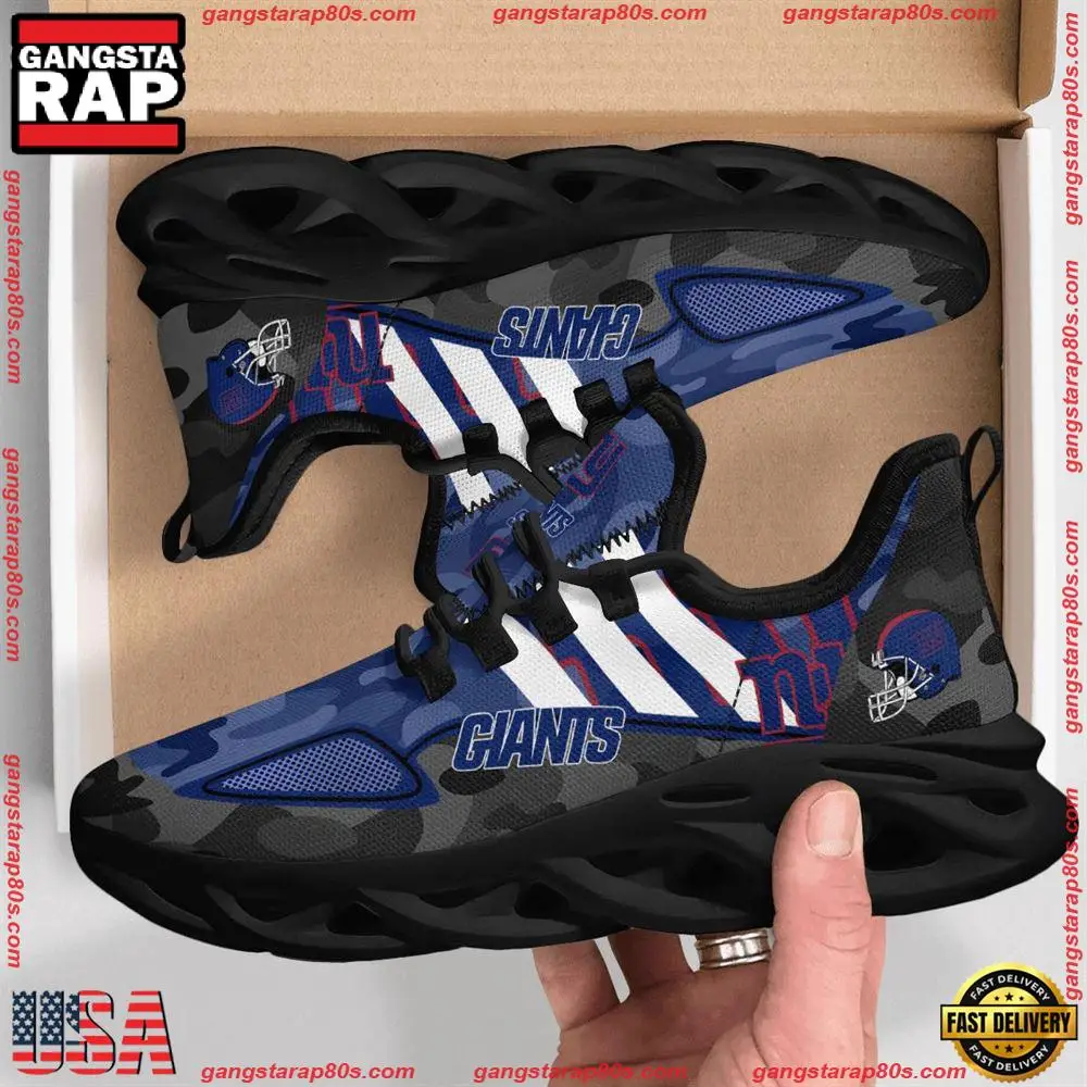 NFL New York Giants Military Camouflage Max Soul Shoes Running Sneakers Running Sneakers