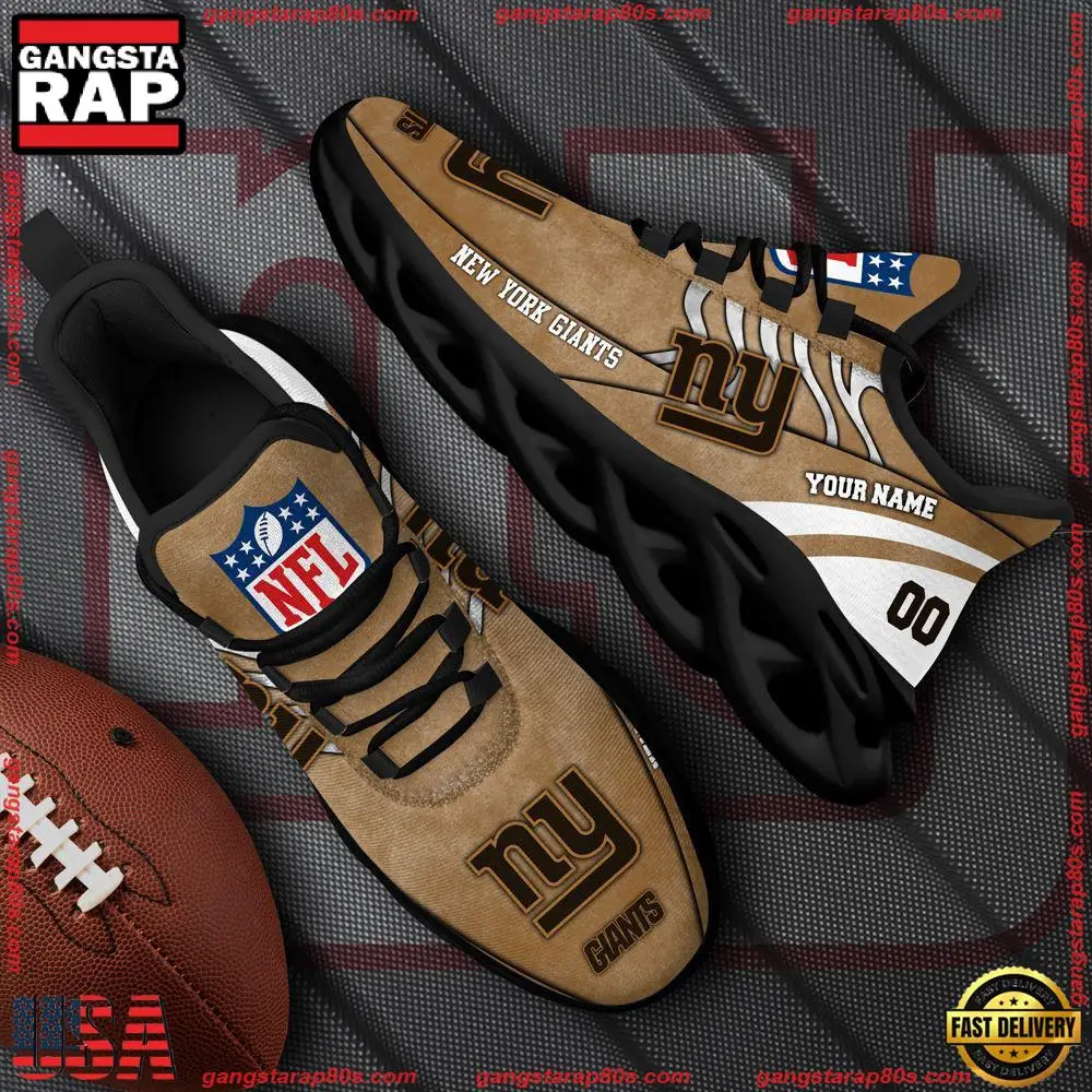 NFL New York Giants New Design Max Soul Shoes, Running Sneakers NFL New York Giants New Design Max Soul Shoes, Running Sneakers - Image 1