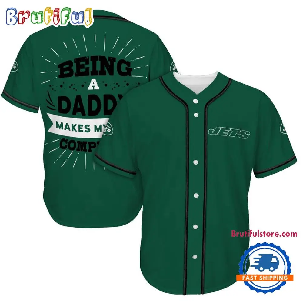 NFL New York Jets Football Being A Daddy Father's Day Baseball Jersey NFL New York Jets Football Being A Daddy Father's Day Baseball Jersey - Image 1