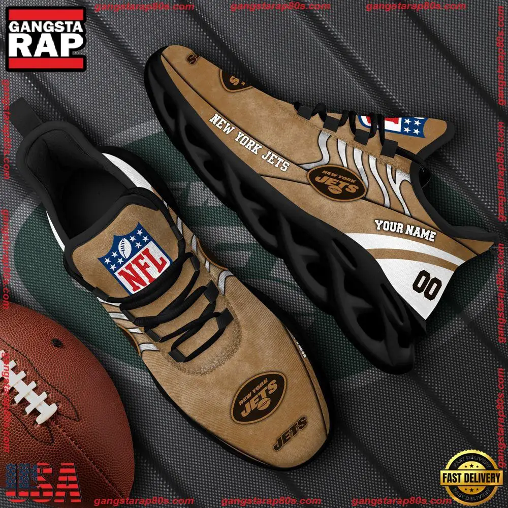 NFL New York Jets New Design Max Soul Shoes, Running Sneakers