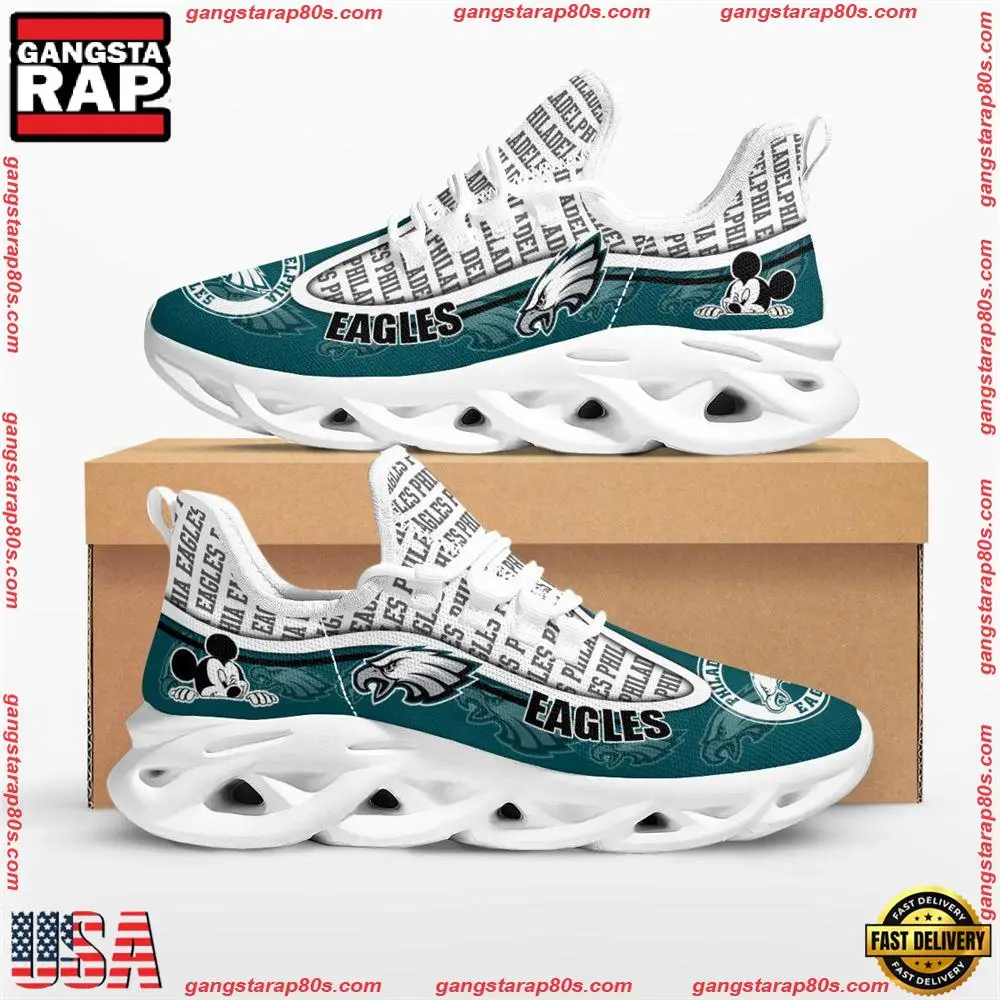 NFL Philadelphia Eagles Mickey Mouse Max Soul Shoes Running Sneakers