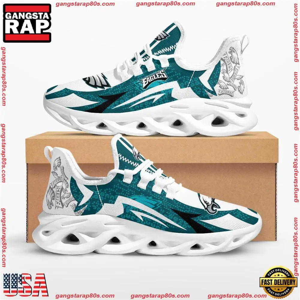 NFL Philadelphia Eagles Symbol Geometric Pattern Max Soul Shoes Running Sneakers