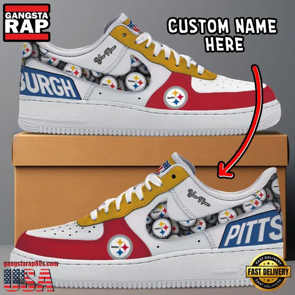 NFL Pittsburgh Steelers Logo Team Design Custom Air Force 1 Shoes