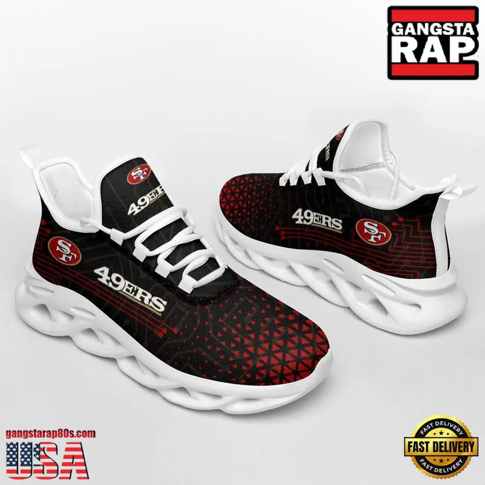 NFL San Francisco 49ers Electrical Circuit Sport Team Max Soul Shoes NFL San Francisco 49ers Electrical Circuit Sport Team Max Soul Shoes - Image 1