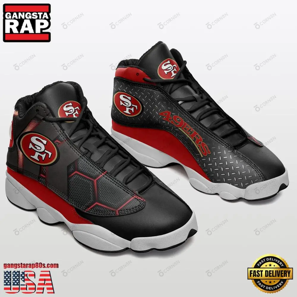 NFL San Francisco 49ers New Design Air Jordan 13 Running Sneakers Shoes