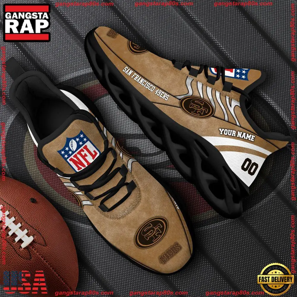 NFL San Francisco 49ers New Design Max Soul Shoes, Running Sneakers