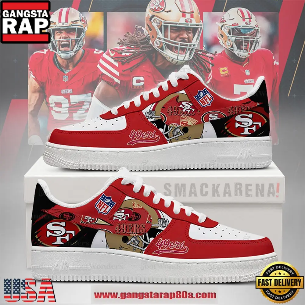 NFL San Francisco 49ers Trending Football Sneakers Nike Air Force 1 Shoes