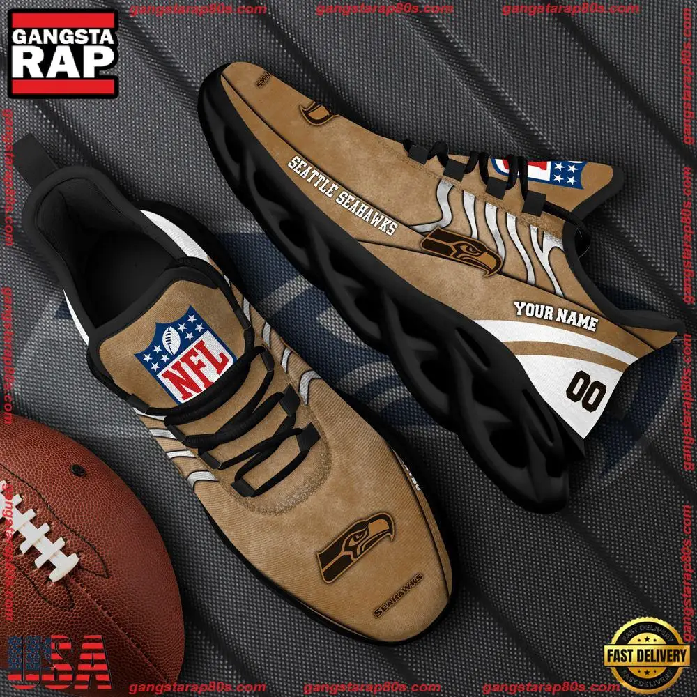 NFL Seattle Seahawks New Design Max Soul Shoes, Running Sneakers