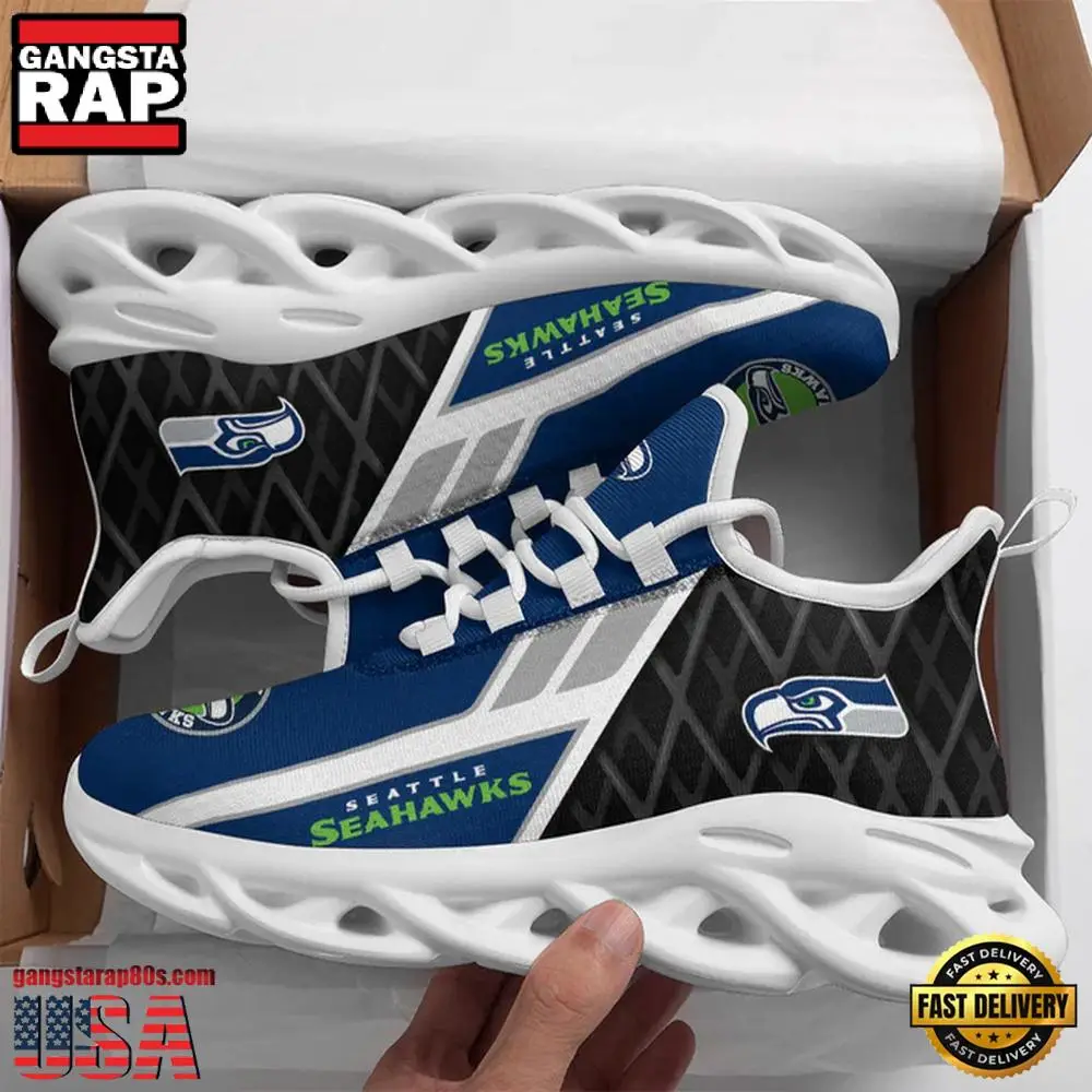 NFL Seattle Seahawks Pattern Max Soul Shoes Running Sneakers New Designer