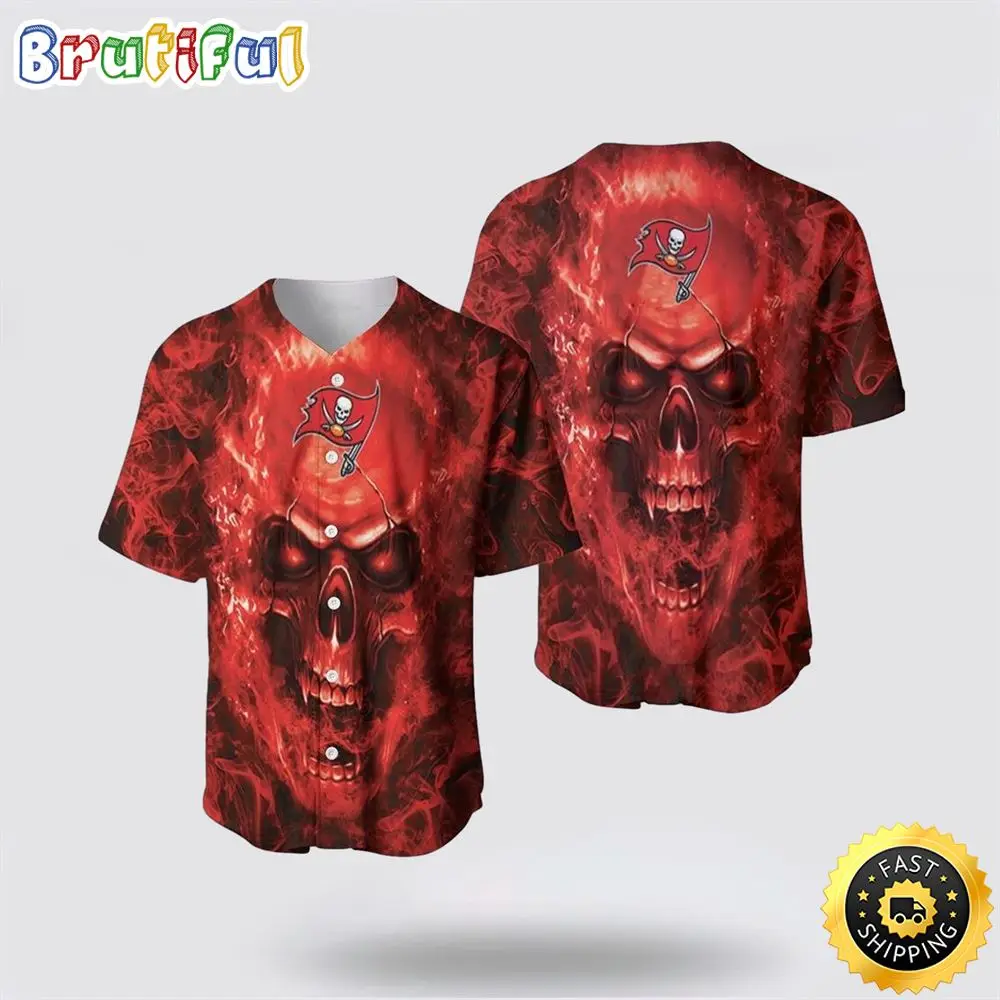 NFL Tampa Bay Buccaneers Baseball Jersey Skull Unleash Your Team Spirit With Trendy Designs