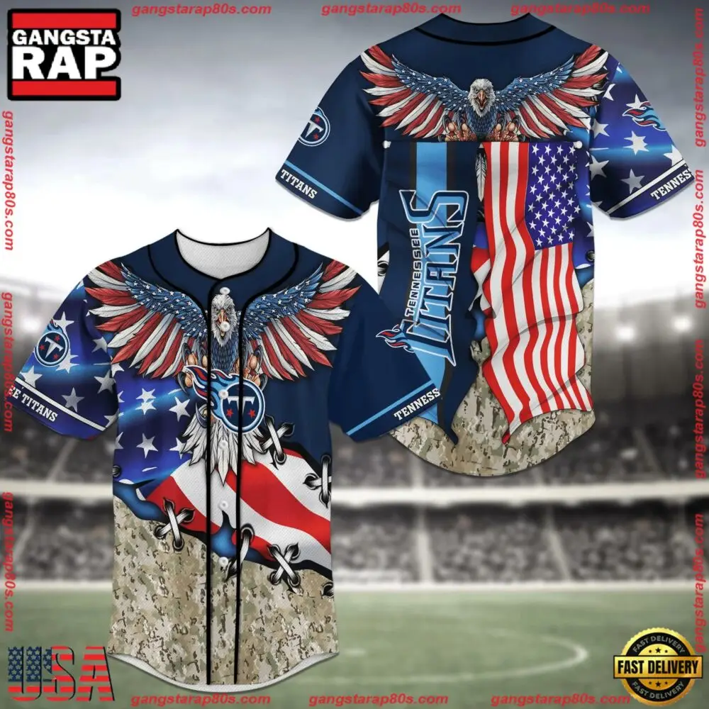 NFL Tennessee Titans New Design Baseball Jersey Shirt
