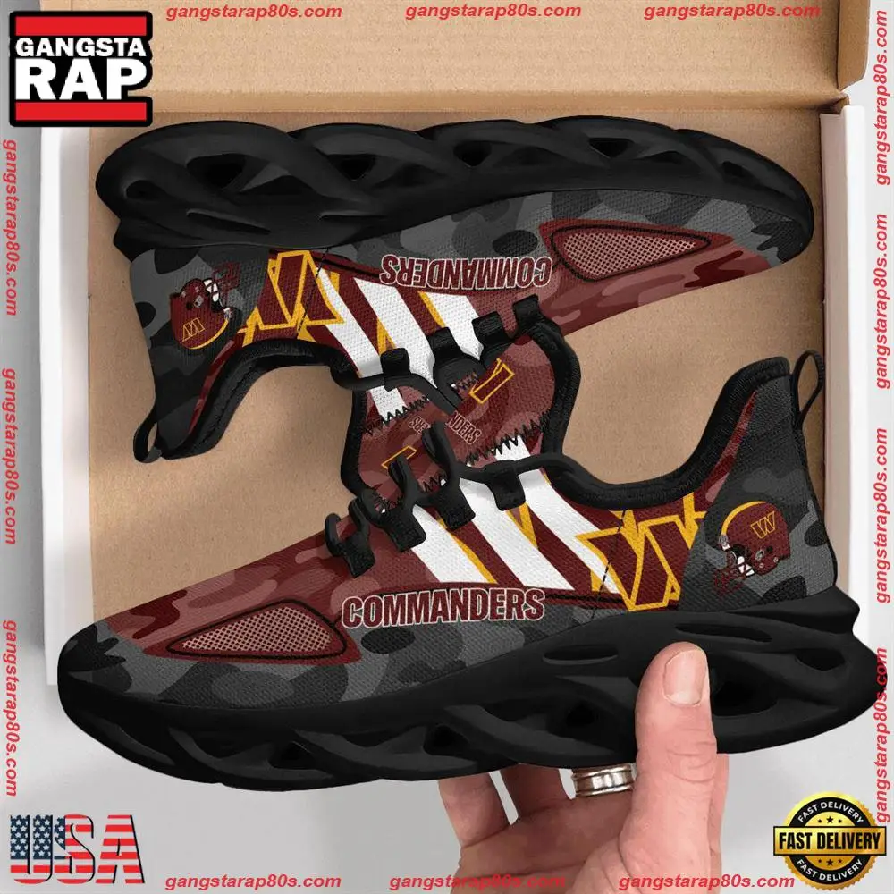 NFL Washington Commanders Military Camouflage Max Soul Shoes Running Sneakers Running Sneakers