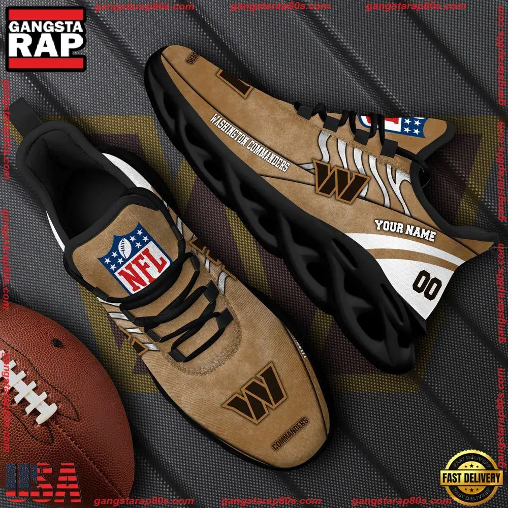 NFL Washington Commanders New Design Max Soul Shoes, Running Sneakers NFL Washington Commanders New Design Max Soul Shoes, Running Sneakers - Image 1