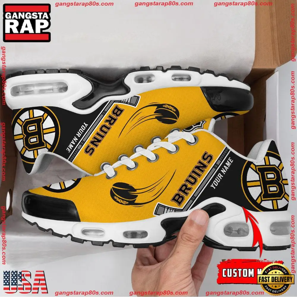 NHL Boston Bruins Run with all your might Custom Name Air Max Plus Shoes Running Sneakers