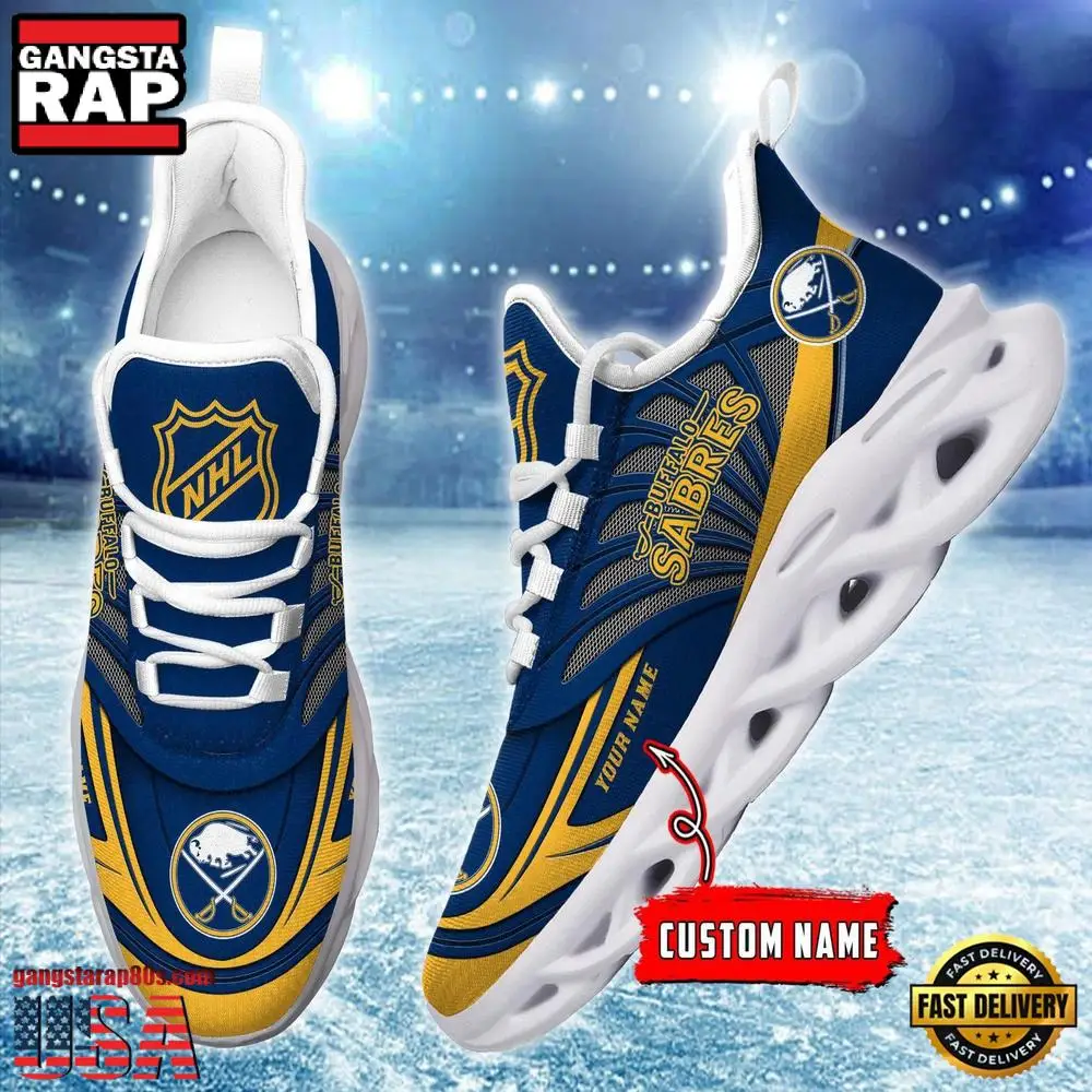 NHL Custom Name Buffalo Sabres Team Logo Design Max Soul Shoes Running Sneakers