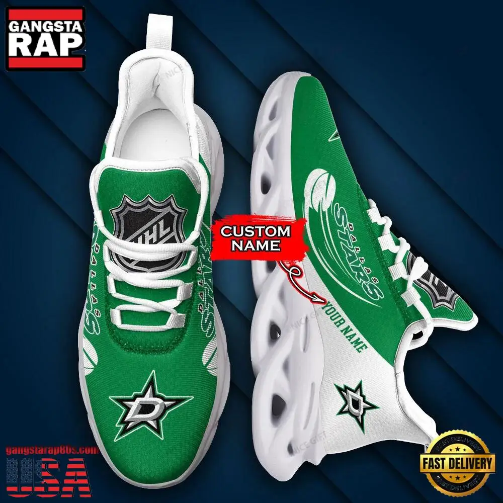 NHL Custom Name Dallas Stars Team Sport Max Soul Shoes