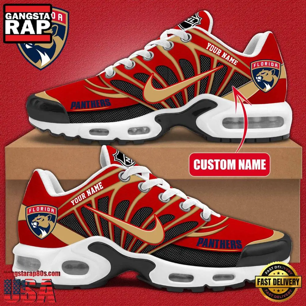 NHL Custom Name Florida Panthers New Design Air Max Plus Shoes Running Sneakers