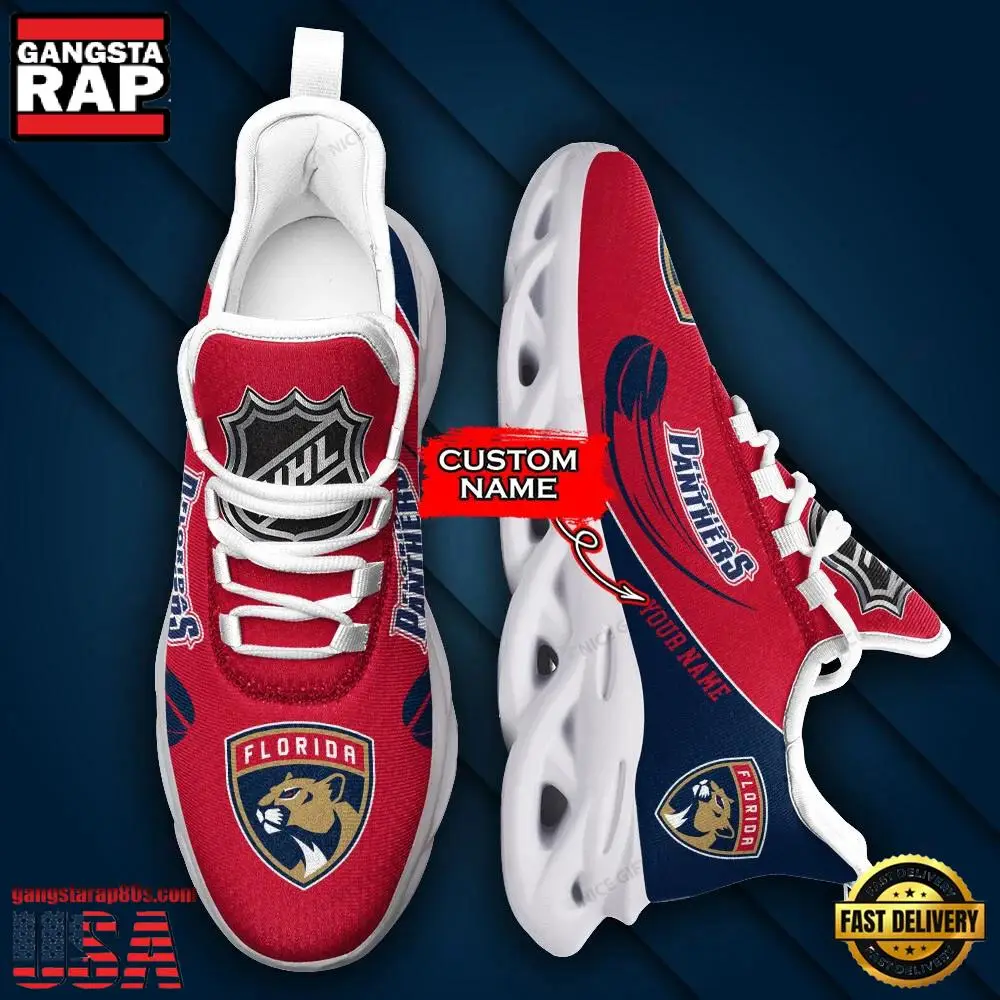 NHL Custom Name Florida Panthers Team Sport Max Soul Shoes