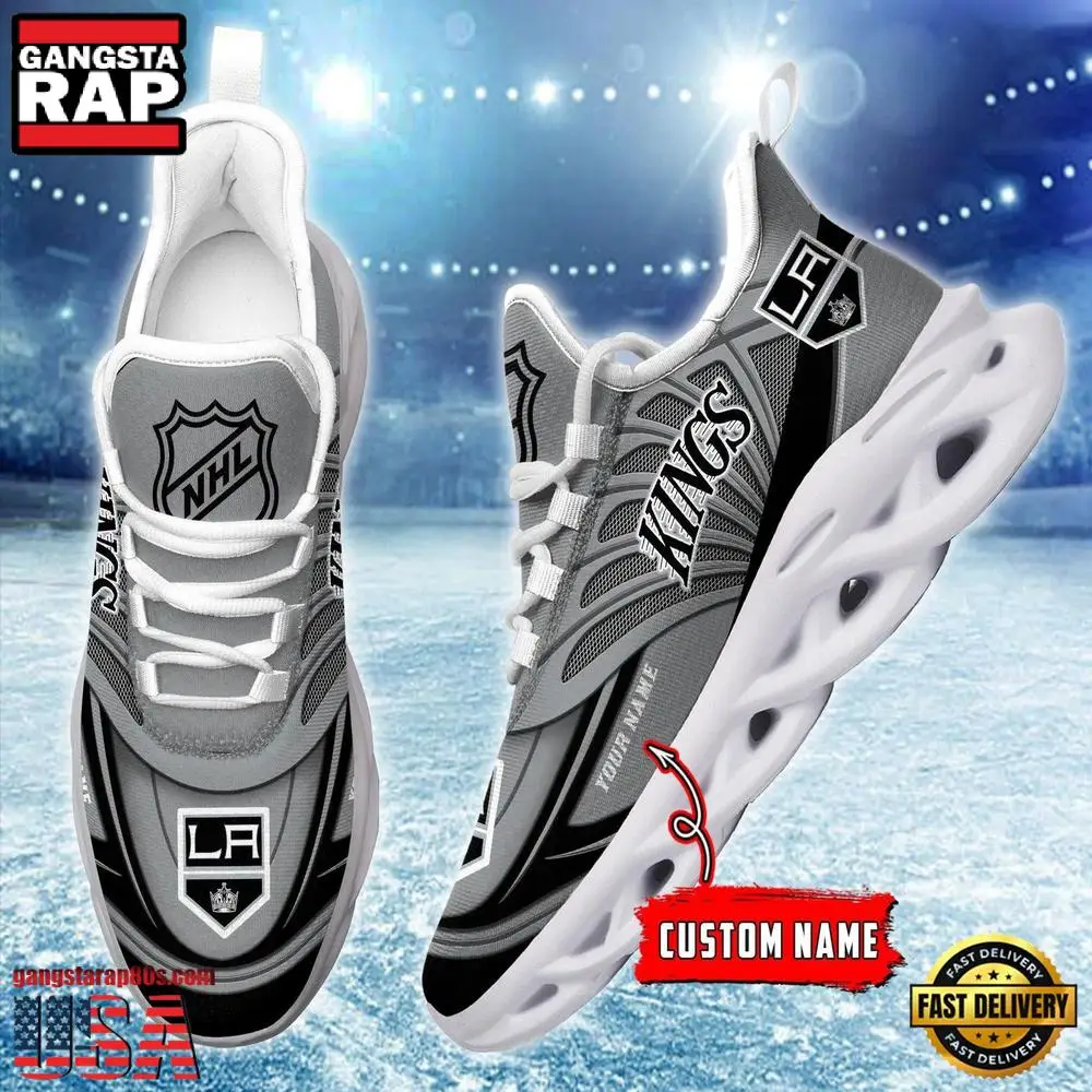 NHL Custom Name Los Angeles Kings Team Logo Design Max Soul Shoes Running Sneakers NHL Custom Name Los Angeles Kings Team Logo Design Max Soul Shoes Running Sneakers - Image 1