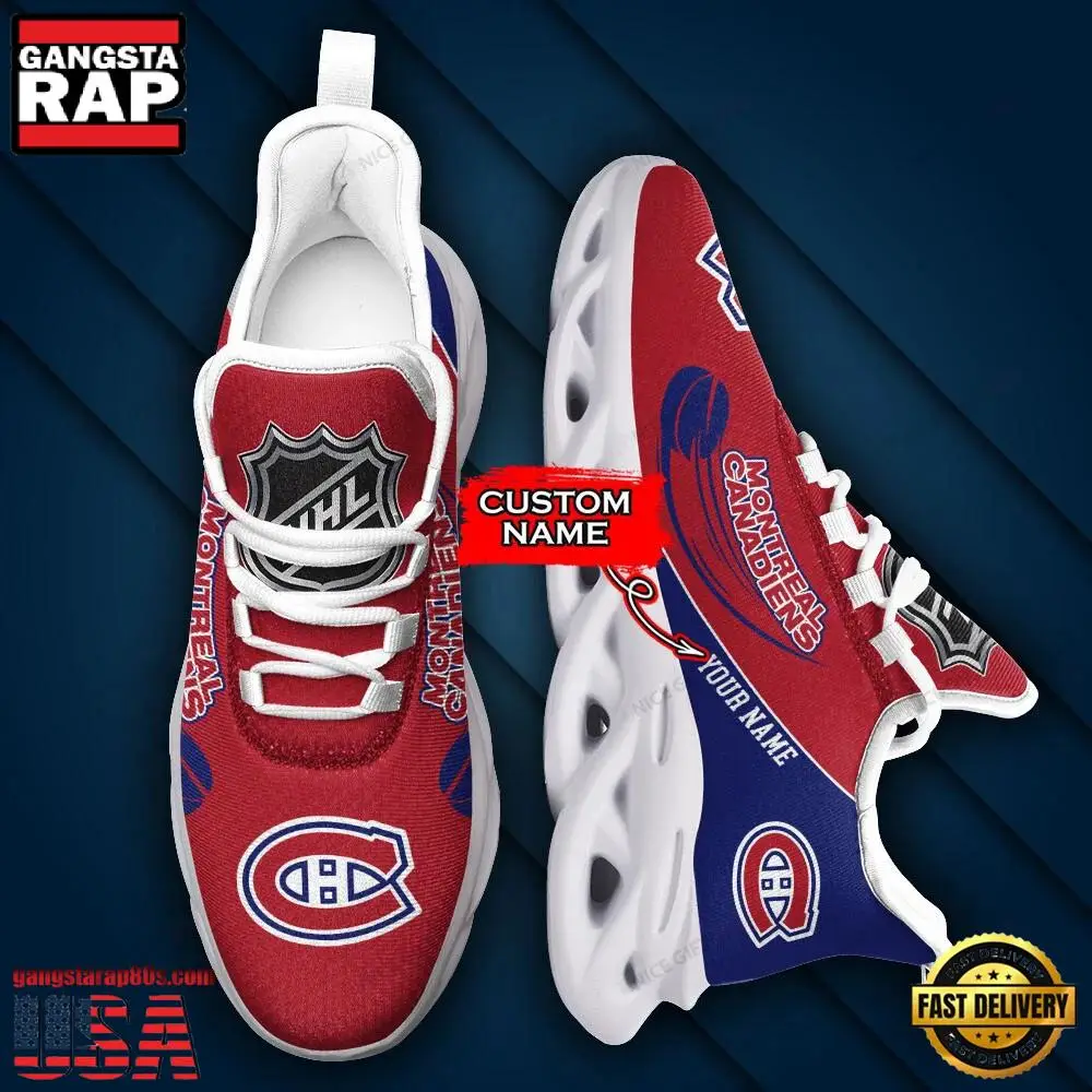 NHL Custom Name Montreal Canadiens Team Sport Max Soul Shoes